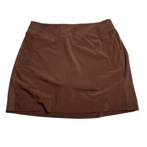 ATHLETA Brown Soho‎ Skort Skirted Shorts Workout Women's Size 8 Mini Gym Workout